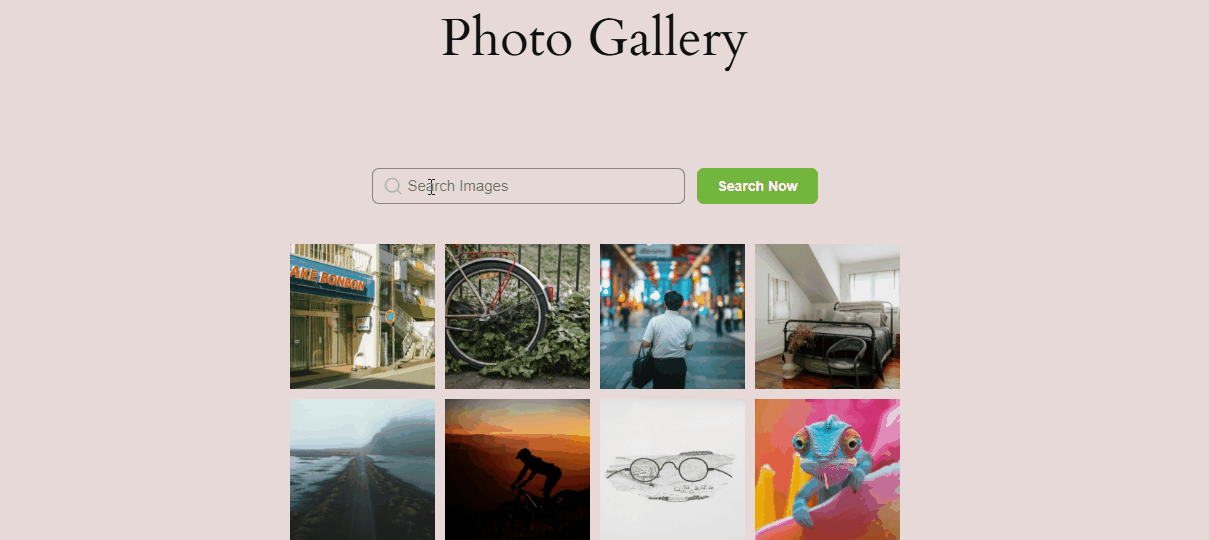 Frontend Image Search Using Description