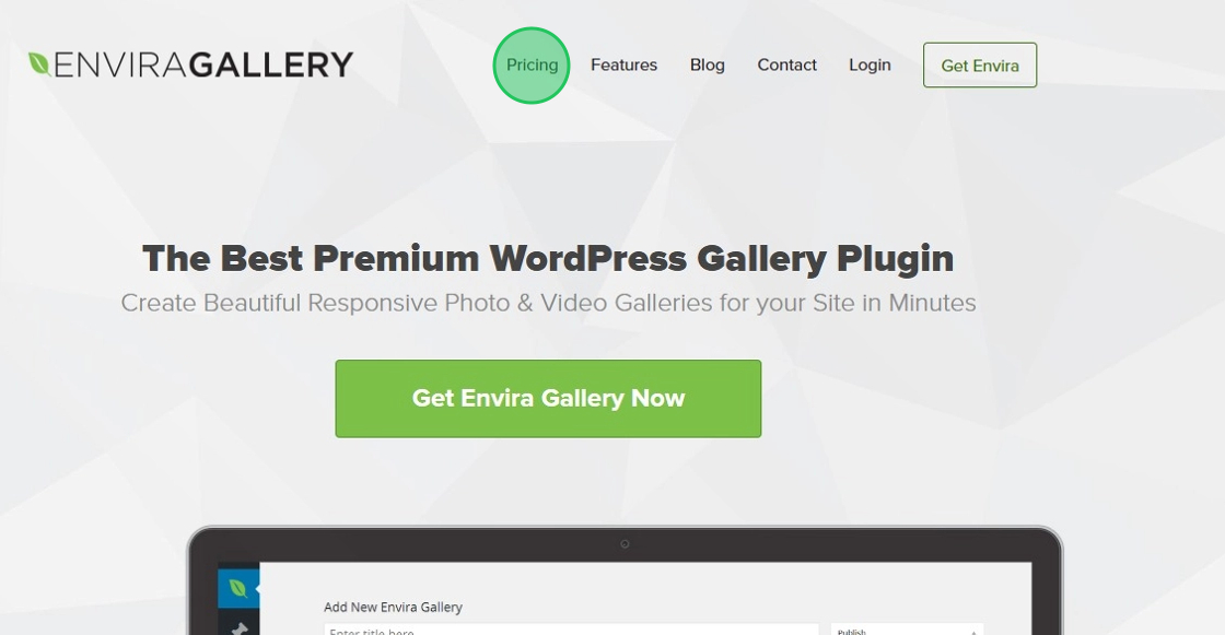 Access Envira Pricing Page