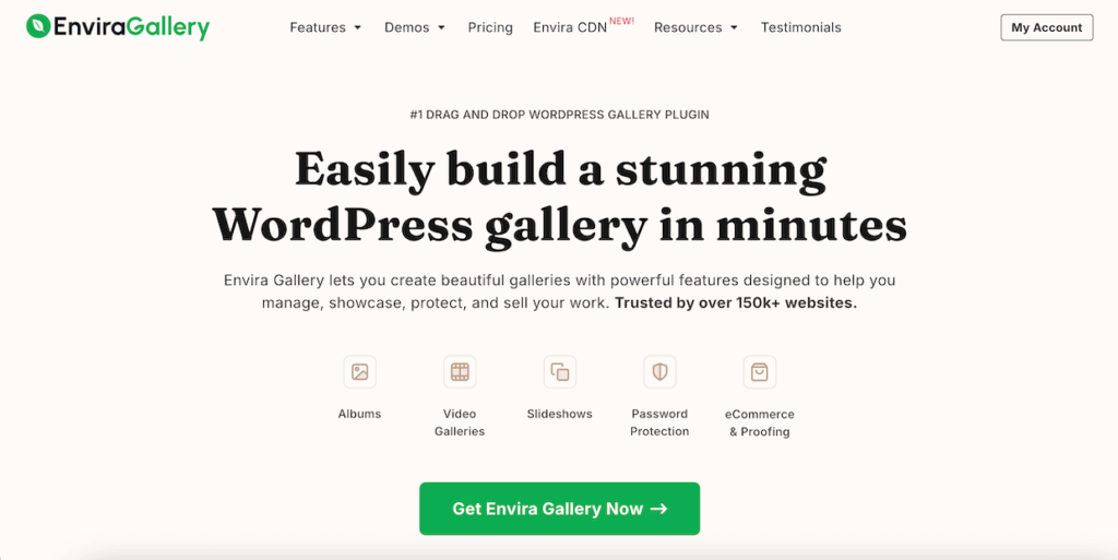 Envira Gallery home page