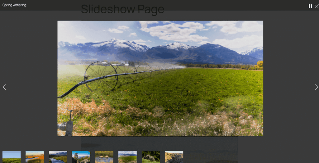 An example of a slideshow with lightbox made with Envira Gallery